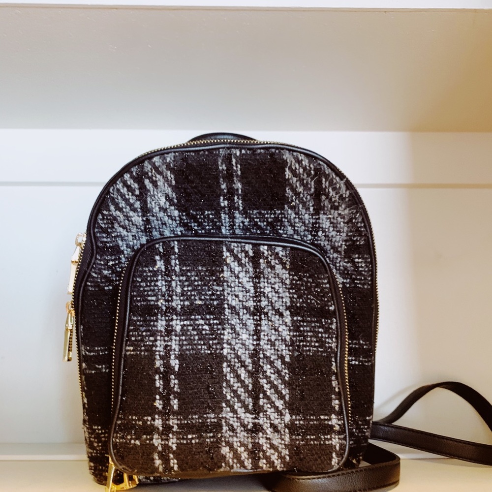 INC plaid backpack